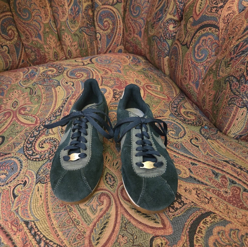 Nike Green Suede Sneakers